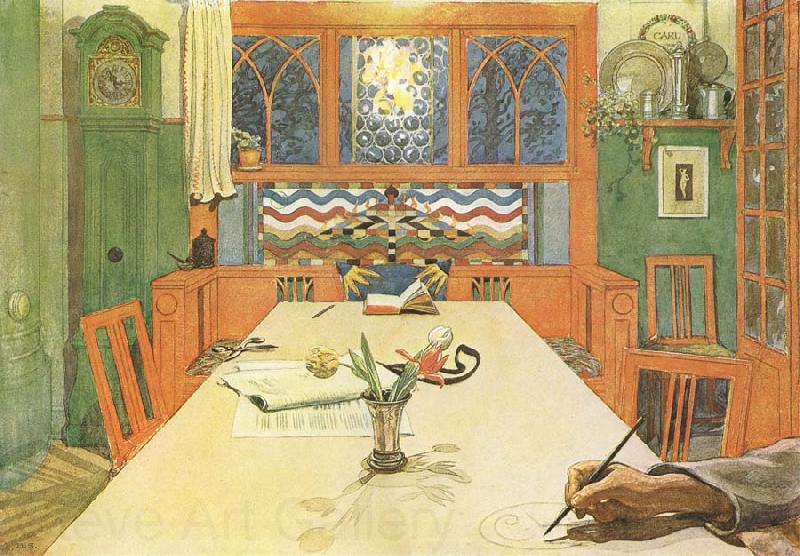 Carl Larsson Day is Done,good night Spain oil painting art